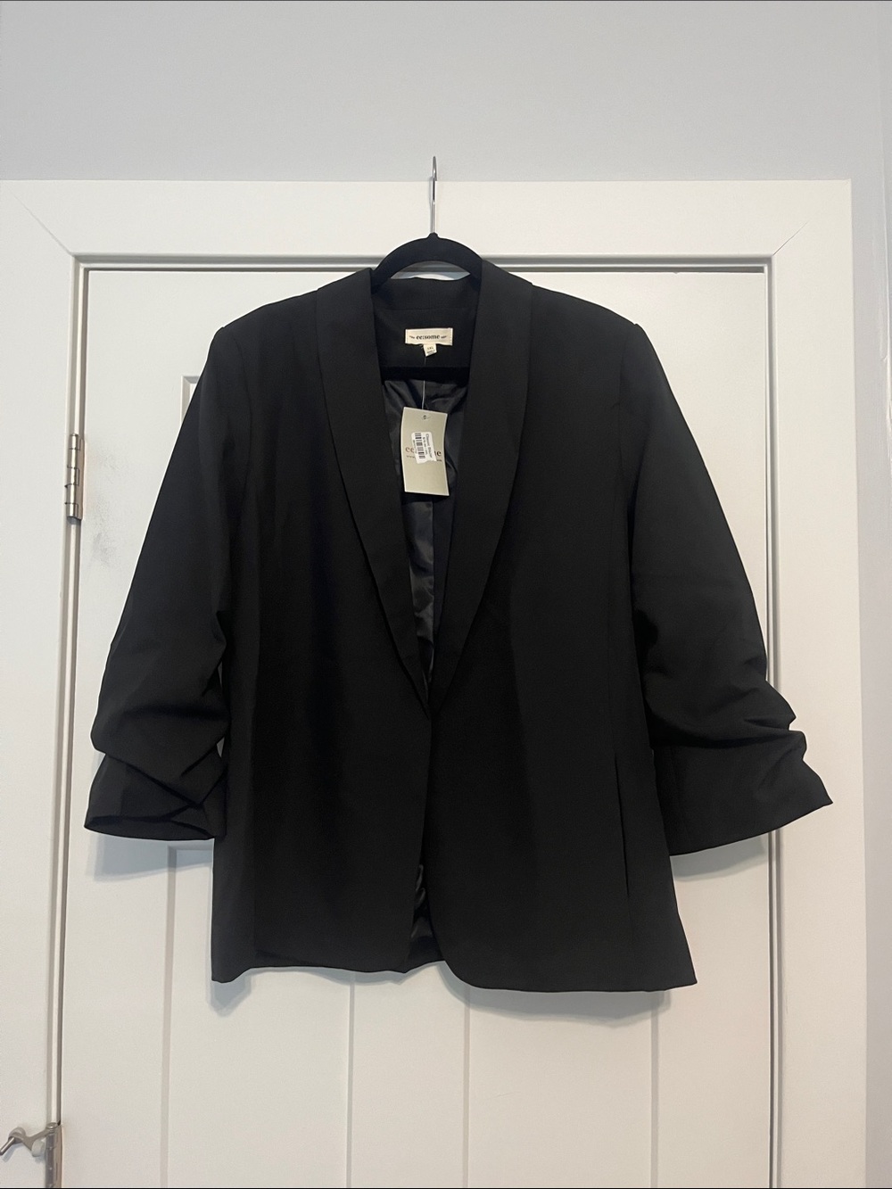 Black Blazer 1XL Classic Blazer ee:some Cinched Sleeves NWT Office Classic Clean